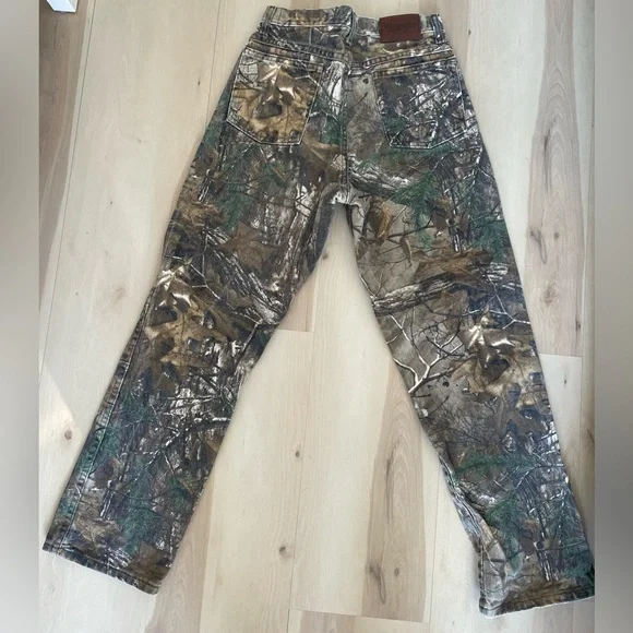 Wrangler Women's Camouflage Straight Leg Pants - Brown Green Tan - Picture 2 of 3